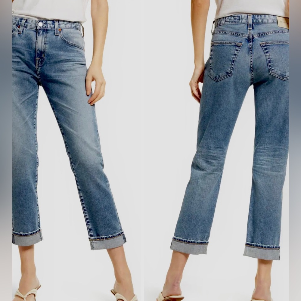 AG Adriano Goldschmied Light Blue Boyfriend Jeans
